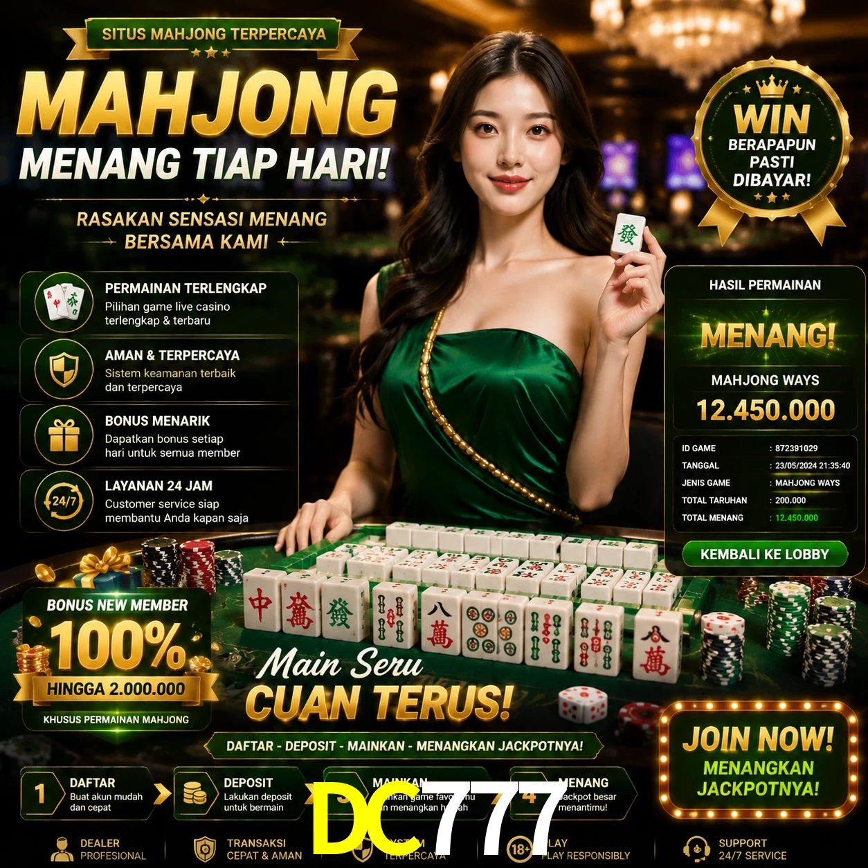 Cashback VIP DC777 - reembolso semanal